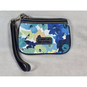 Dooney And Bourke Blue Floral Print Wrislet